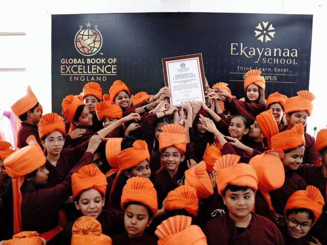 Ekayanaa School Rau Campus of Indore (Madhya Pradesh) India gets adjudicated by Global Book of Excellence, England