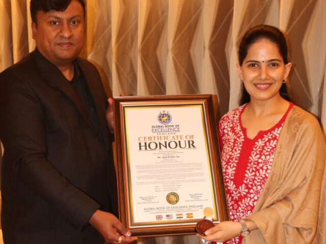 A Grand Honor for Respected Jaya Kishori Ji by Global Book of Excellence, England